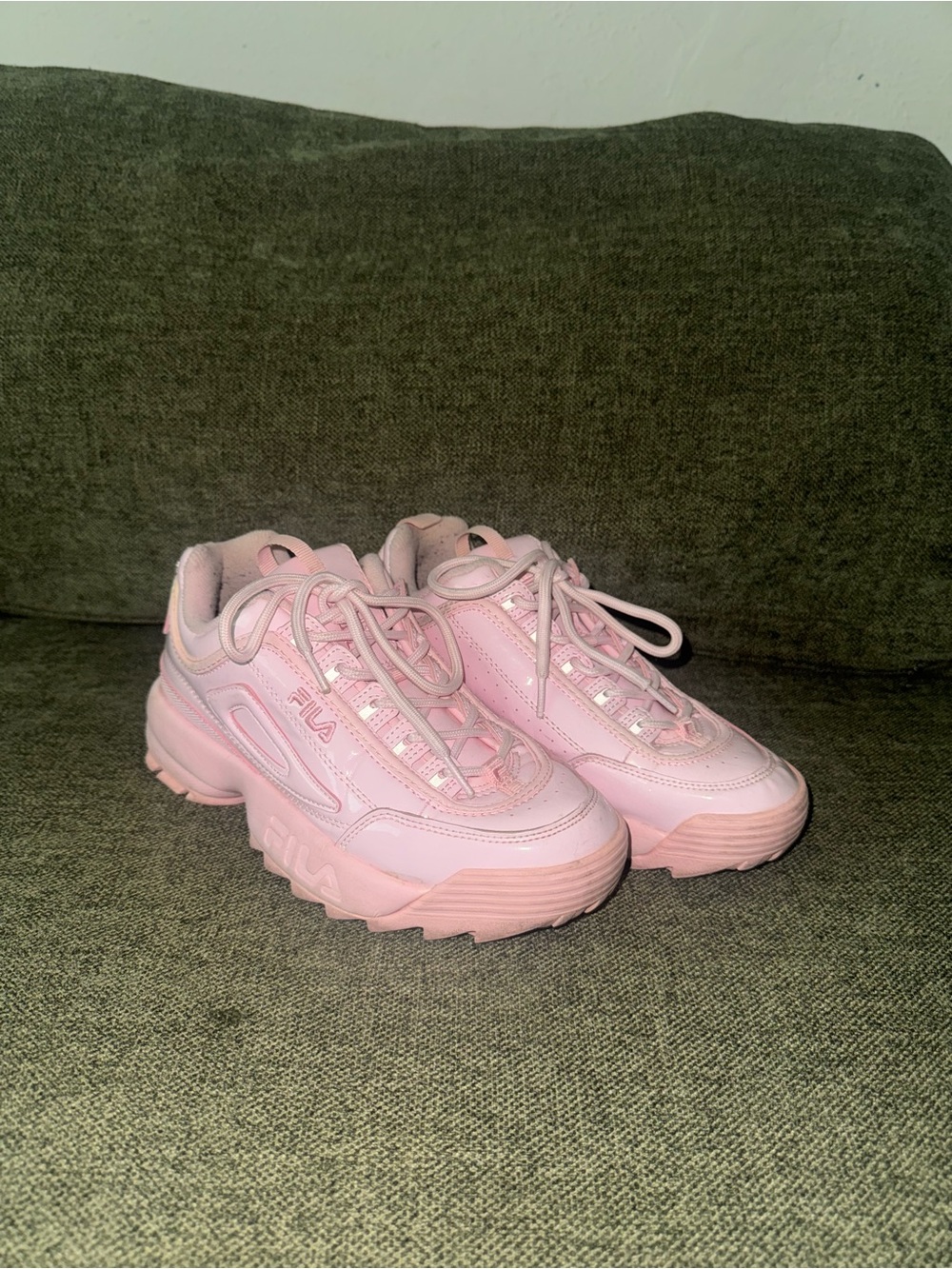 Fila Pink Chunky Platform Athletic Sneakers